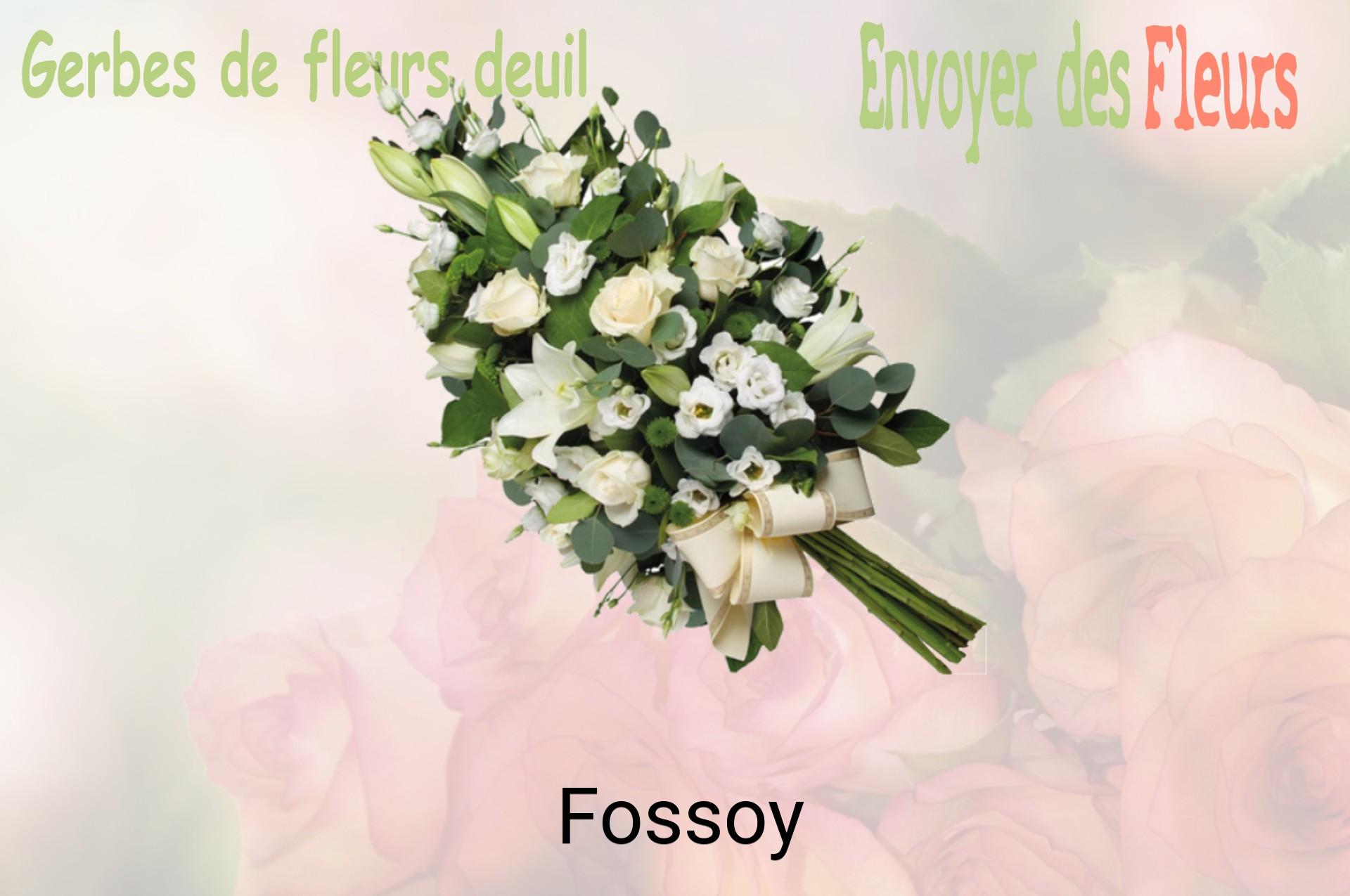 Gerbe de fleurs de deuil livrée à Fossoy